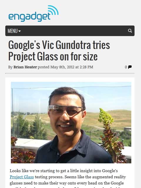 Captura web. En la foto, una persona lleva puestas las gafas de realidad aumentada de Google