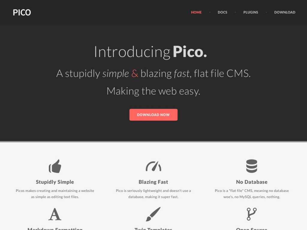 Un CMS "flat-file" Pico