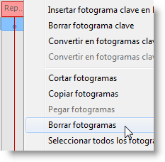 Borrar fotogramas