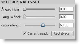 Opciones de óvalo