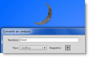 Símbolo gráfico luna