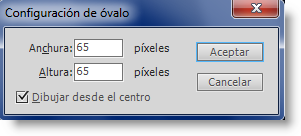 Configuración de óvalo