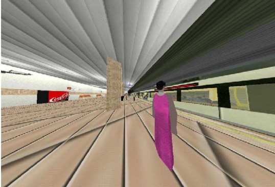 Figura 3.2 Entorno virtual de Virtual Going Out en el que se ofrece exposición a la visión de túnel